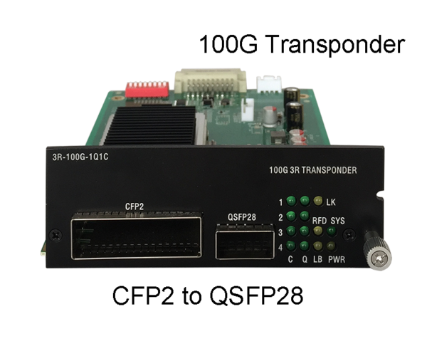 100G 3R Transponder - CFP2 to QSFP28 Multi-Service Media Converter